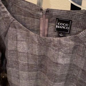 Lantern sleeves with pearls wine color plaid